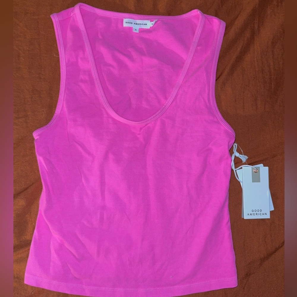 Good American Vibrant Pink Tank Top